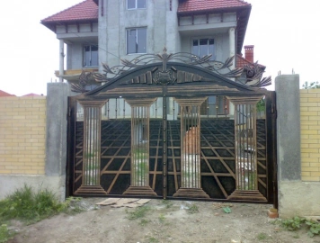 Кованые ворота №КВ-37, Куровское – 2015